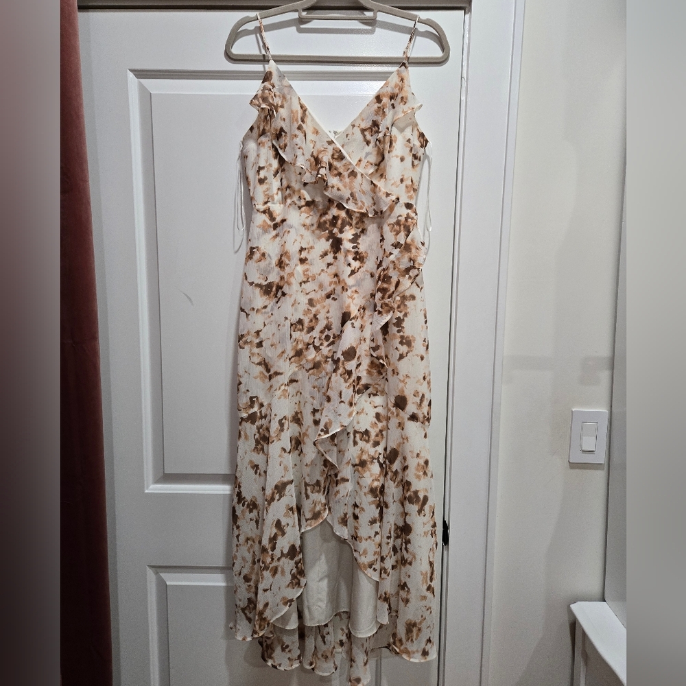 Express Faux Wrap High Low Dress